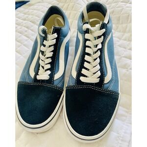 VANS Off The Wall- Old Skool Navy Skater Unisex womens 8 men's 6.5EUC